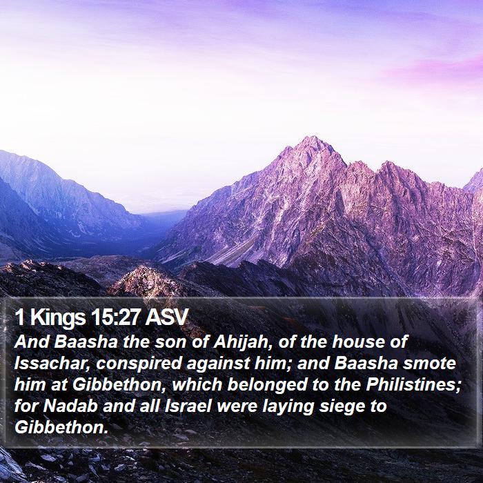 1 Kings 15:27 ASV Bible Study