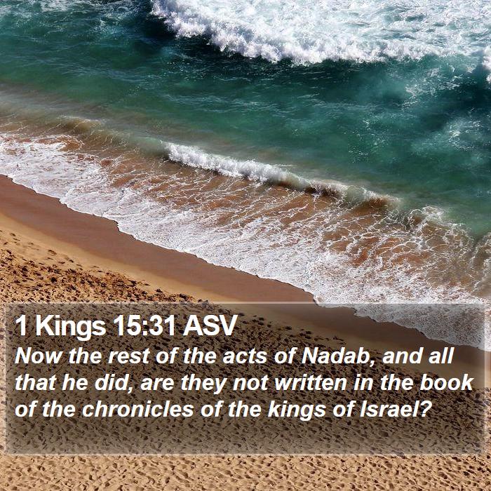 1 Kings 15:31 ASV Bible Study