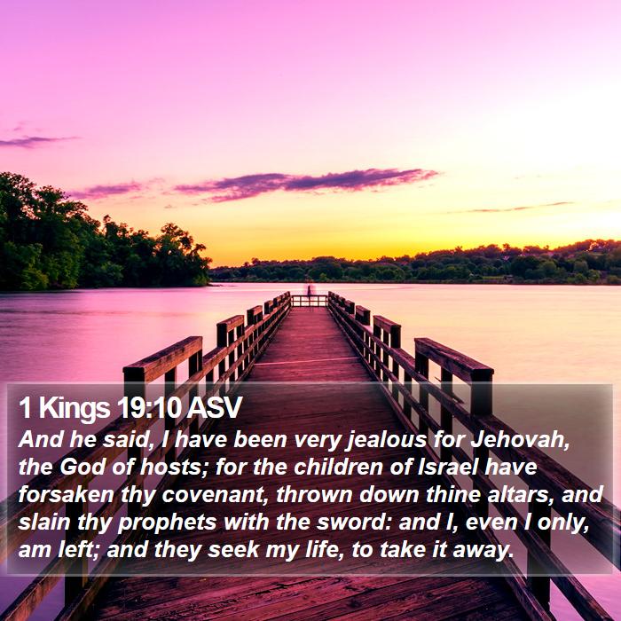 1 Kings 19:10 ASV Bible Study