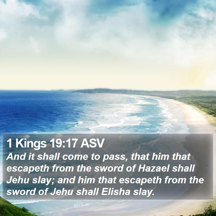 1 Kings 19:17 ASV Bible Study