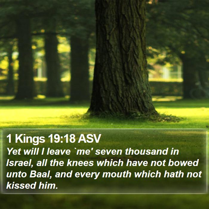 1 Kings 19:18 ASV Bible Study