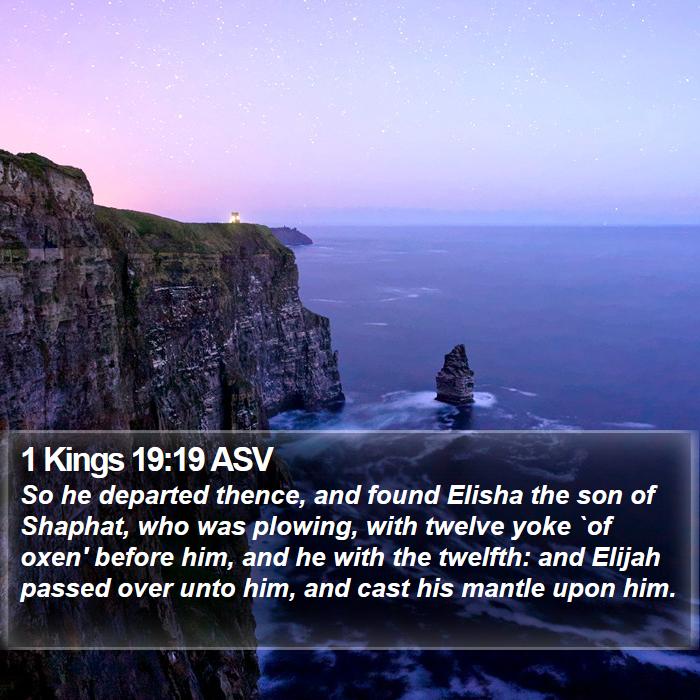 1 Kings 19:19 ASV Bible Study