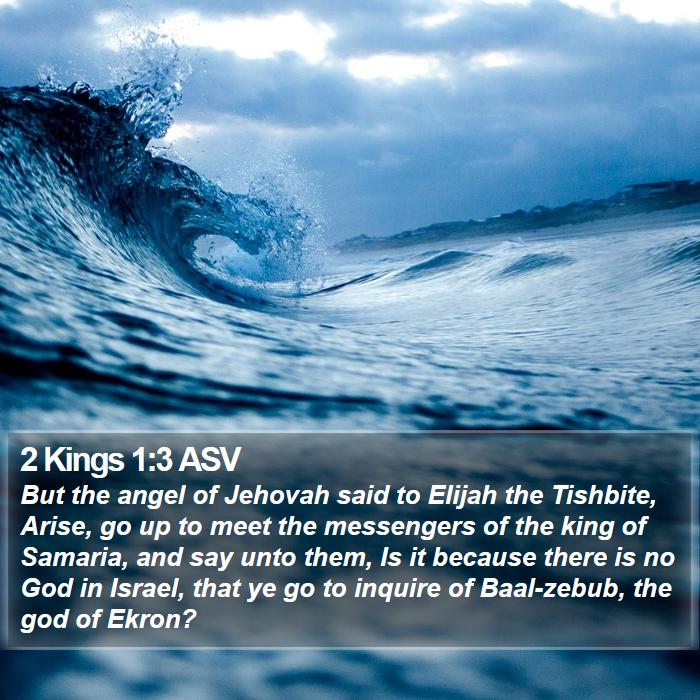 2 Kings 1:3 ASV Bible Study