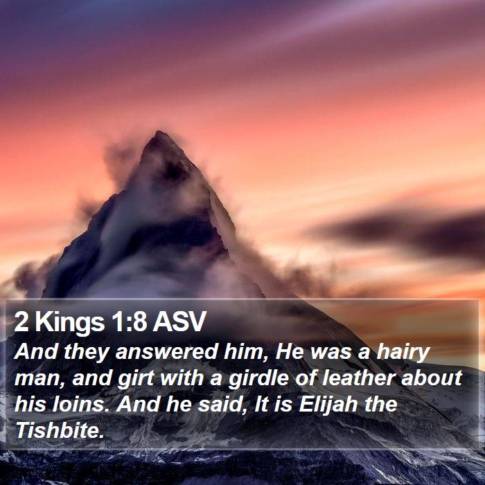 2 Kings 1:8 ASV Bible Study