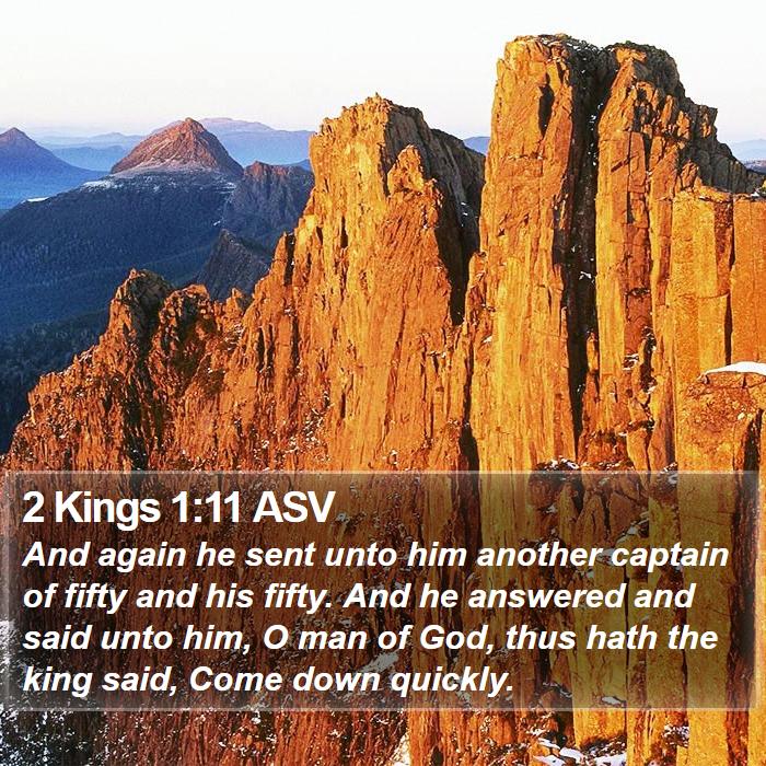 2 Kings 1:11 ASV Bible Study