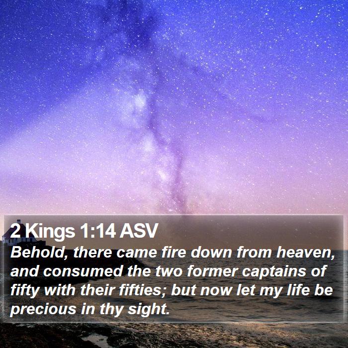 2 Kings 1:14 ASV Bible Study