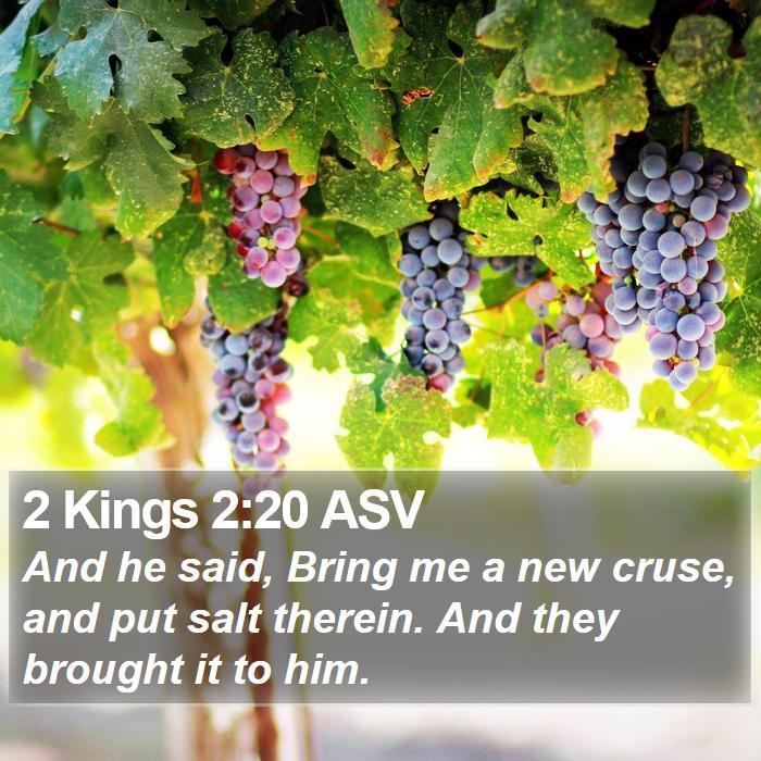 2 Kings 2:20 ASV Bible Study