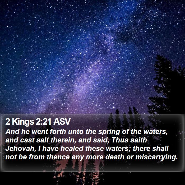 2 Kings 2:21 ASV Bible Study