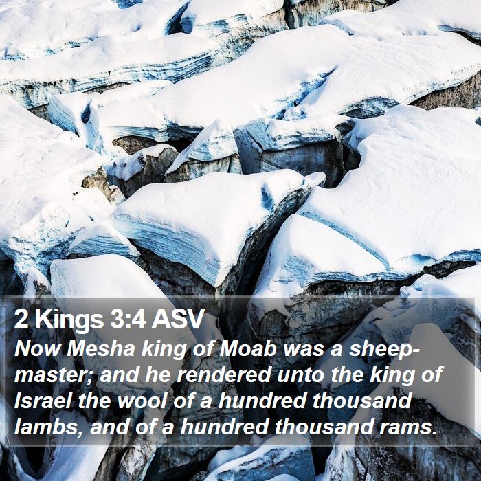 2 Kings 3:4 ASV Bible Study