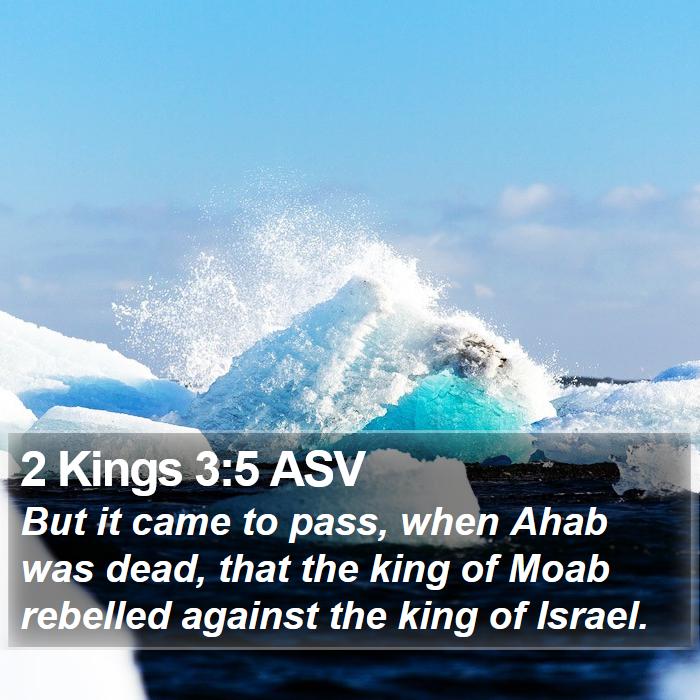 2 Kings 3:5 ASV Bible Study