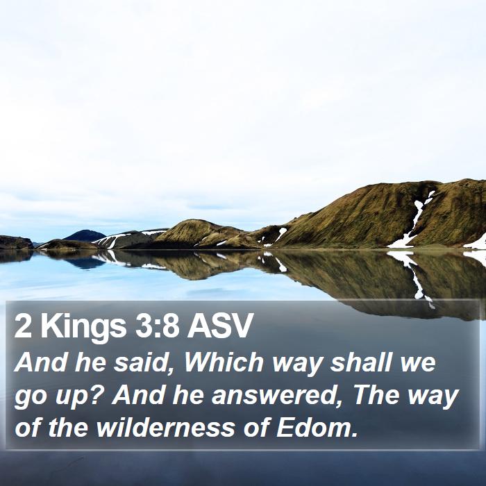 2 Kings 3:8 ASV Bible Study