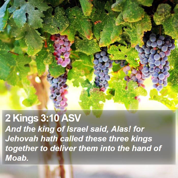 2 Kings 3:10 ASV Bible Study