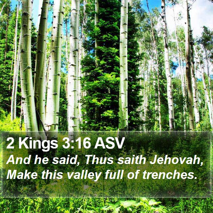 2 Kings 3:16 ASV Bible Study