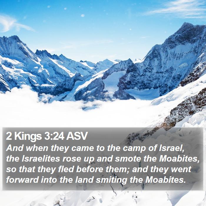 2 Kings 3:24 ASV Bible Study