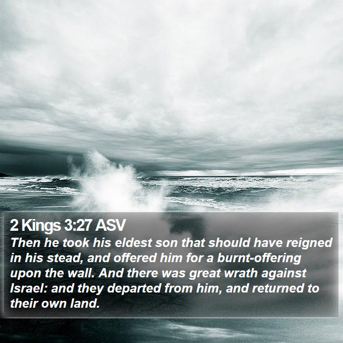 2 Kings 3:27 ASV Bible Study