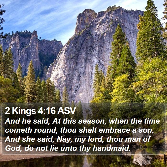 2 Kings 4:16 ASV Bible Study