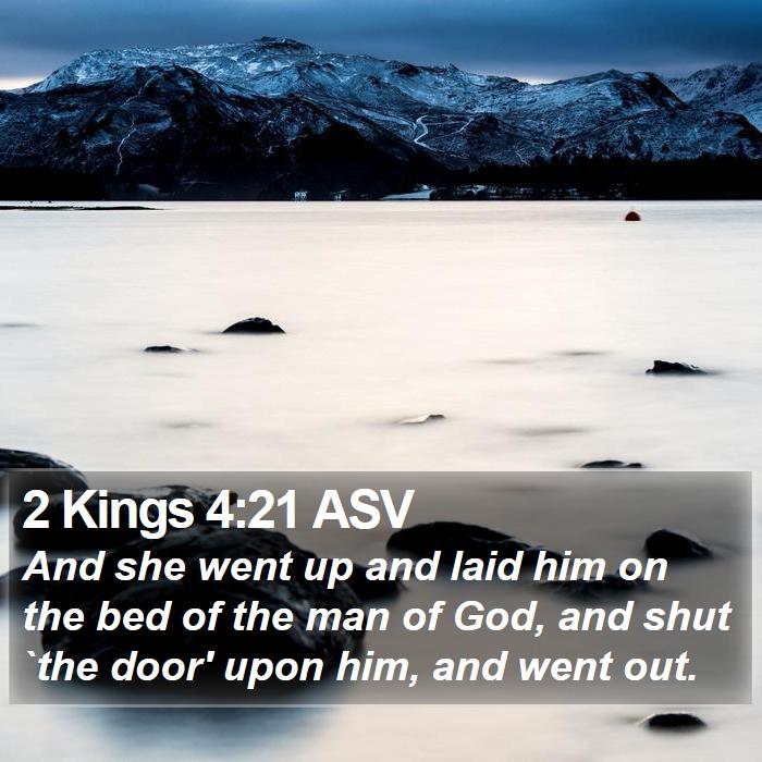 2 Kings 4:21 ASV Bible Study