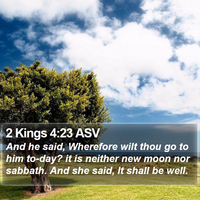 2 Kings 4:23 ASV Bible Study