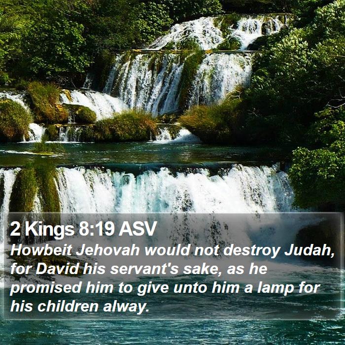 2 Kings 8:19 ASV Bible Study