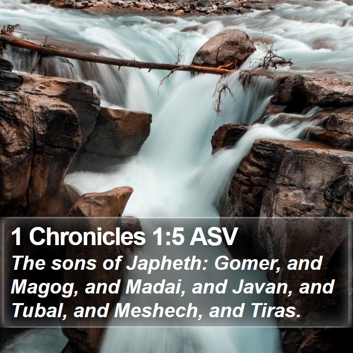 1 Chronicles 1:5 ASV Bible Study