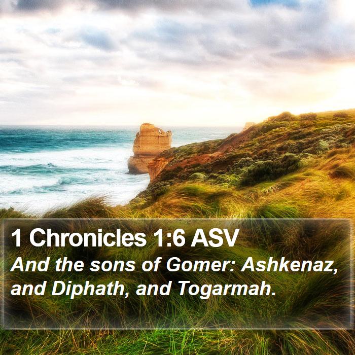 1 Chronicles 1:6 ASV Bible Study