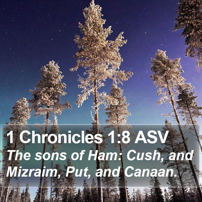 1 Chronicles 1:8 ASV Bible Study