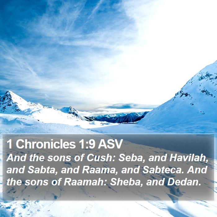 1 Chronicles 1:9 ASV Bible Study