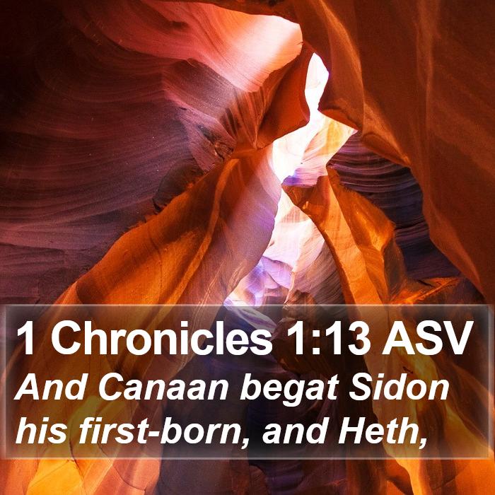 1 Chronicles 1:13 ASV Bible Study