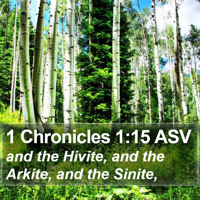 1 Chronicles 1:15 ASV Bible Study