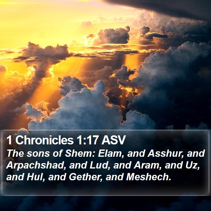 1 Chronicles 1:17 ASV Bible Study