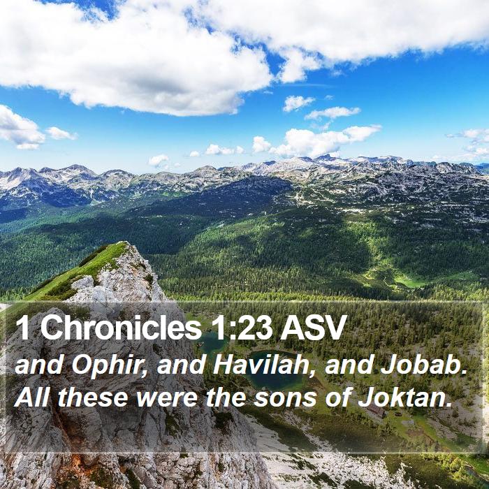 1 Chronicles 1:23 ASV Bible Study