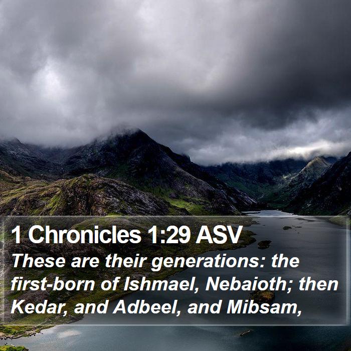 1 Chronicles 1:29 ASV Bible Study