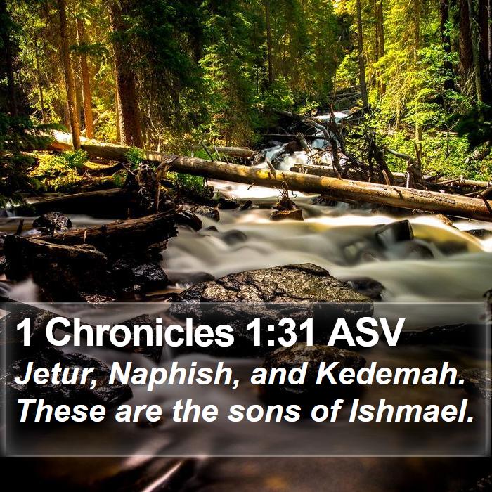 1 Chronicles 1:31 ASV Bible Study