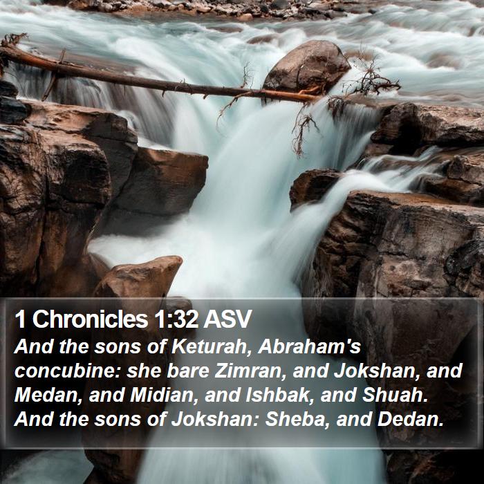 1 Chronicles 1:32 ASV Bible Study