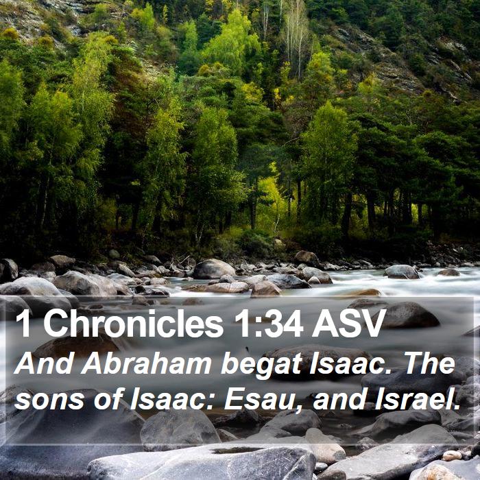 1 Chronicles 1:34 ASV Bible Study