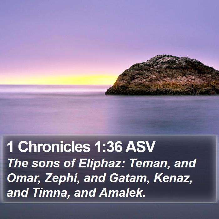 1 Chronicles 1:36 ASV Bible Study