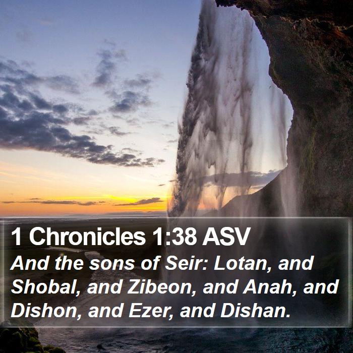 1 Chronicles 1:38 ASV Bible Study