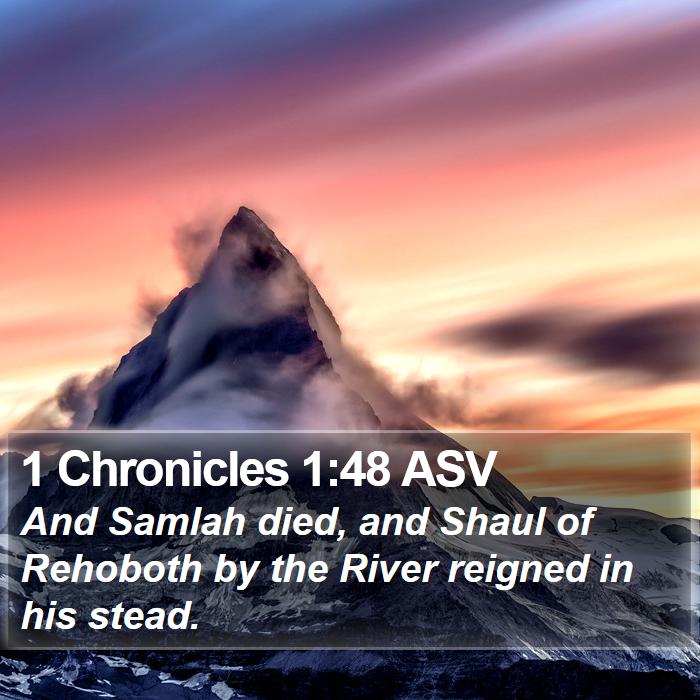 1 Chronicles 1:48 ASV Bible Study