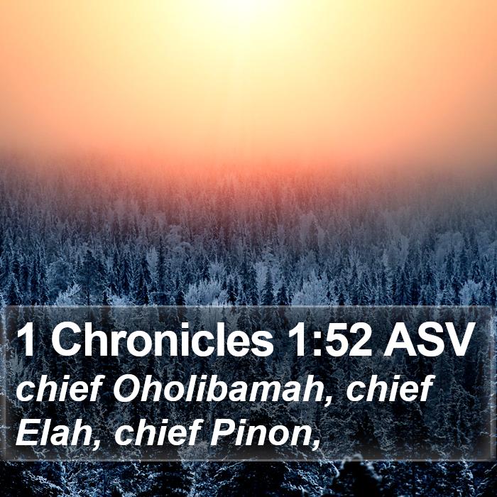 1 Chronicles 1:52 ASV Bible Study