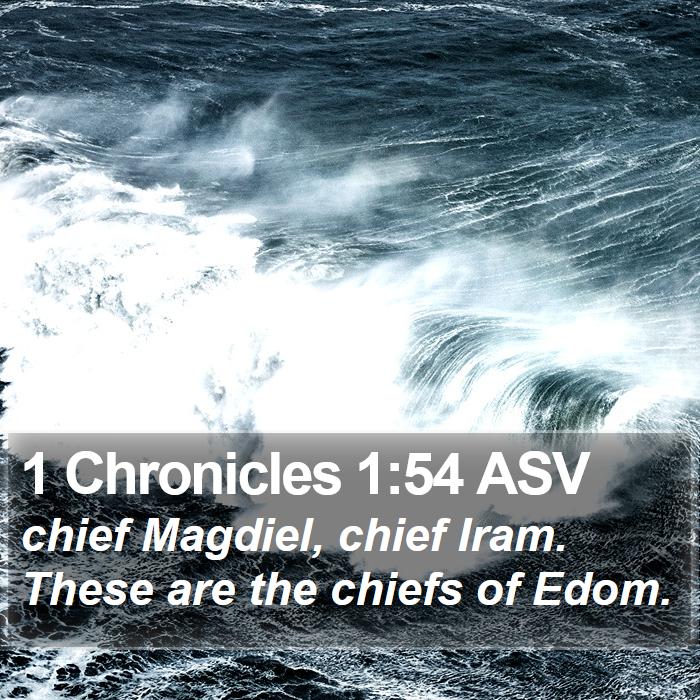 1 Chronicles 1:54 ASV Bible Study