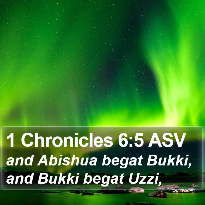 1 Chronicles 6:5 ASV Bible Study