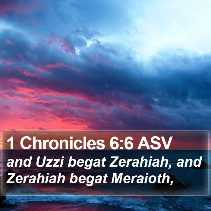 1 Chronicles 6:6 ASV Bible Study