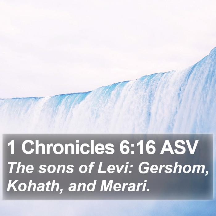 1 Chronicles 6:16 ASV Bible Study