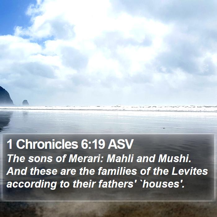 1 Chronicles 6:19 ASV Bible Study