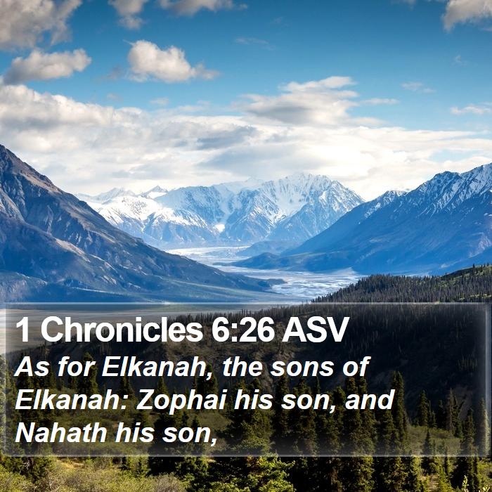 1 Chronicles 6:26 ASV Bible Study