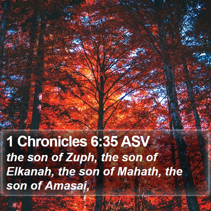 1 Chronicles 6:35 ASV Bible Study