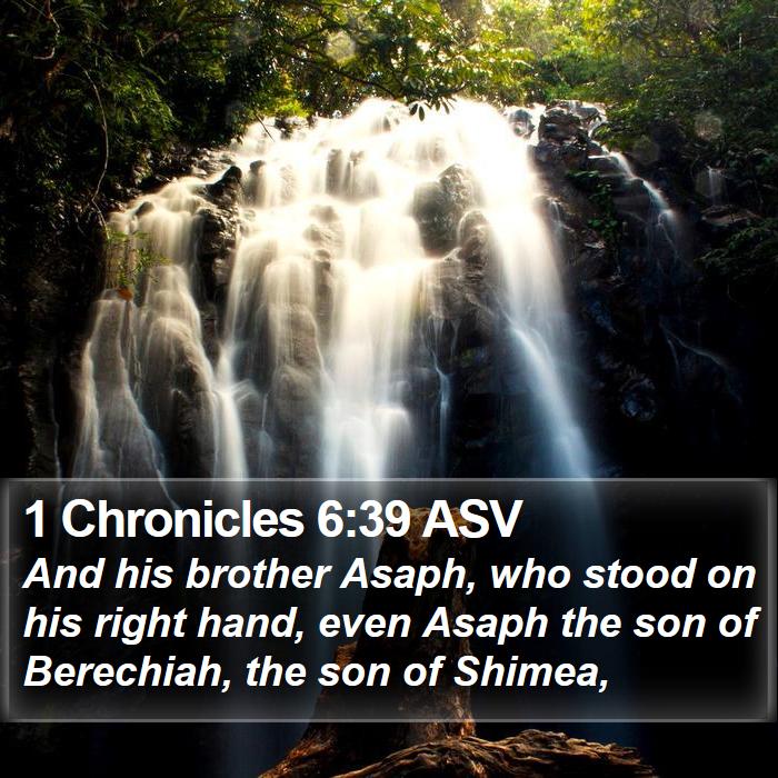 1 Chronicles 6:39 ASV Bible Study