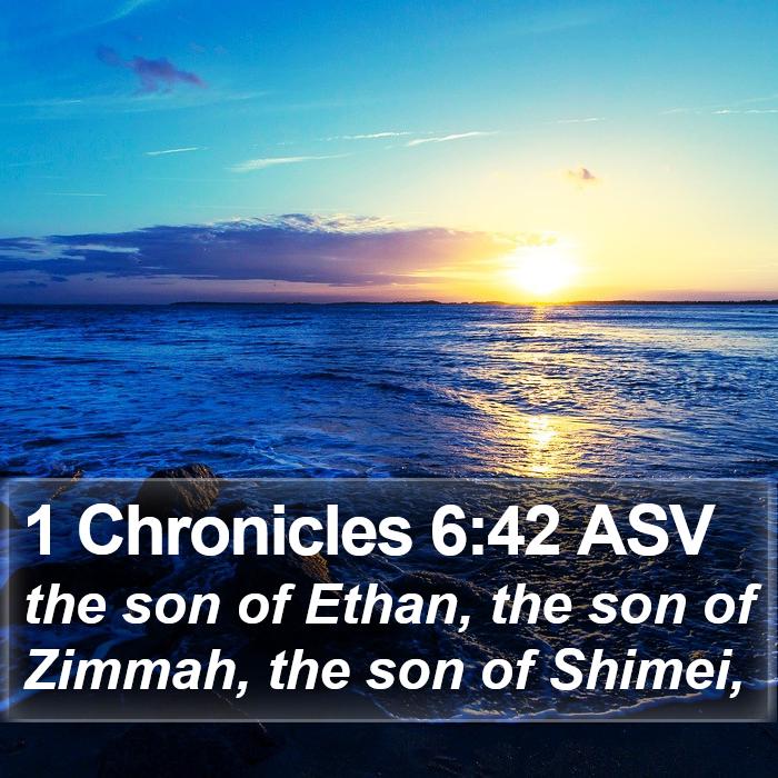 1 Chronicles 6:42 ASV Bible Study