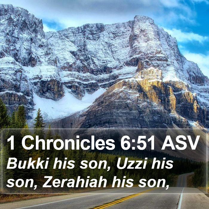 1 Chronicles 6:51 ASV Bible Study