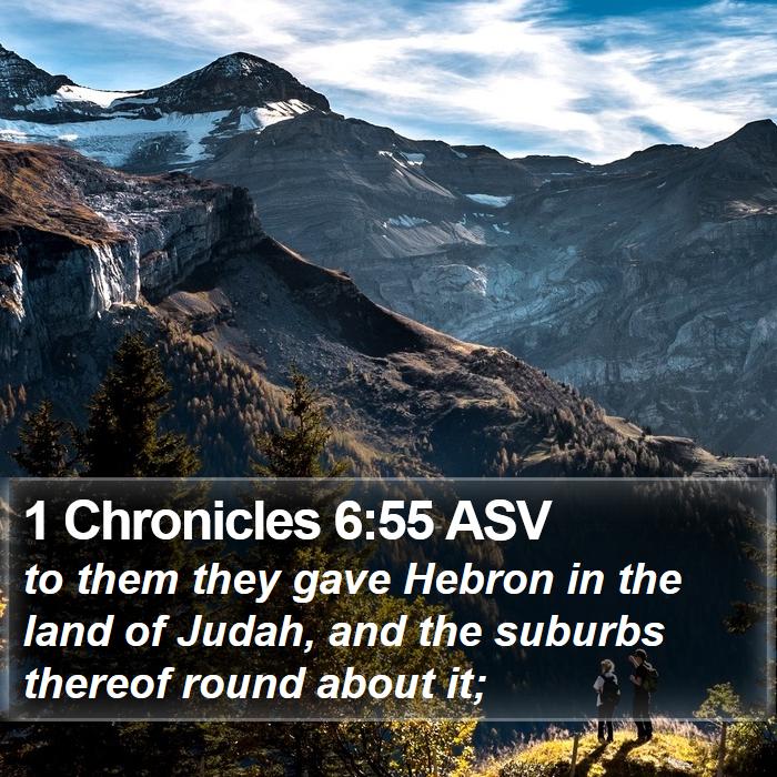 1 Chronicles 6:55 ASV Bible Study